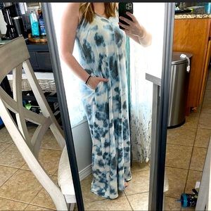 Blue Tie Dye Maxi